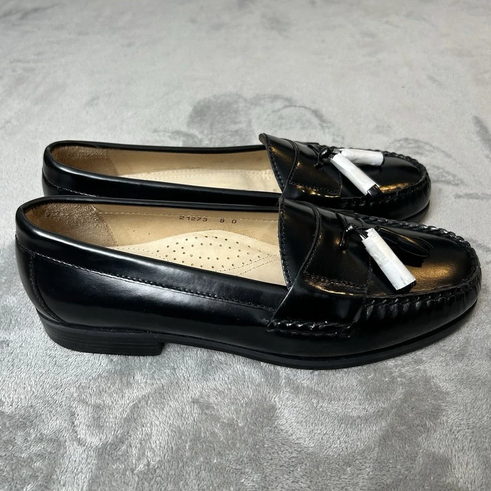 Kirkland Signature American Vintage All Leather Shoes Black Men's Loafers Sz 8 D